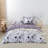 Lunaria Purple Hydrangea & Lotus Duvet Cover Set – 3 Piece, 100% Long-Staple Cotton, Soft & Breathable-2136879046