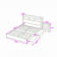 Lit plateforme à 2 tiroirs en bois avec tête de lit, armoire de rangement coulissante, éclairage à DEL et tablettes-1166063851-1166063848