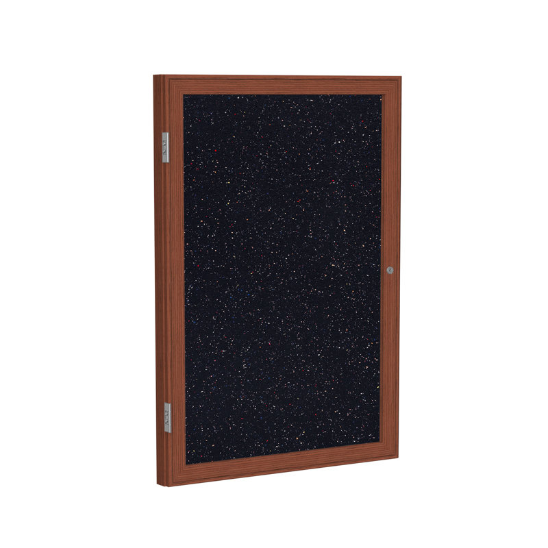 Tableau d’affichage clos cabinet, Noyer, H 2 pi x l 1 pi 6 po, Confetti