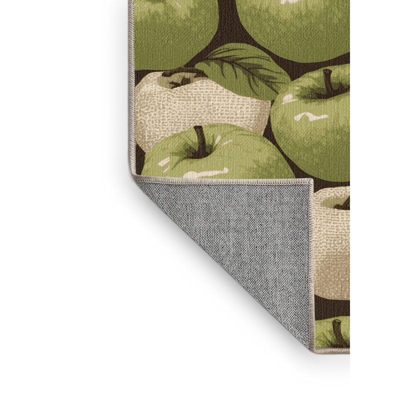  Tapis lavable avec pommes et crème anglaise, Tapis de couloir 2 pi x 4 pi