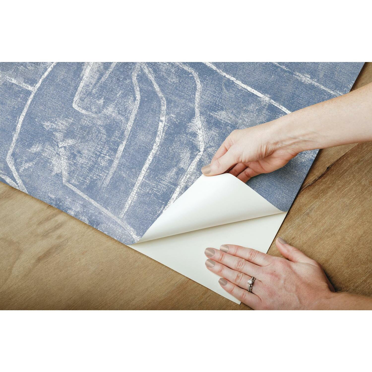 Vena Modern Peel & Stick Abstract Wallpaper, Blue