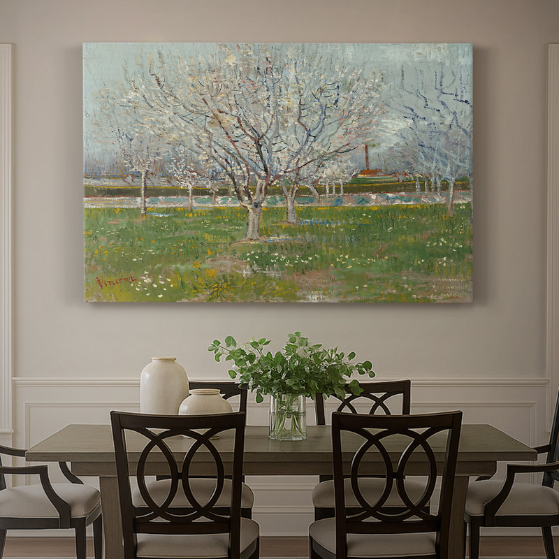 Verger en fleur (pruniers) - Vincent van Gogh - Toile tendue avec châssis - 1888, 40 po x 60 po