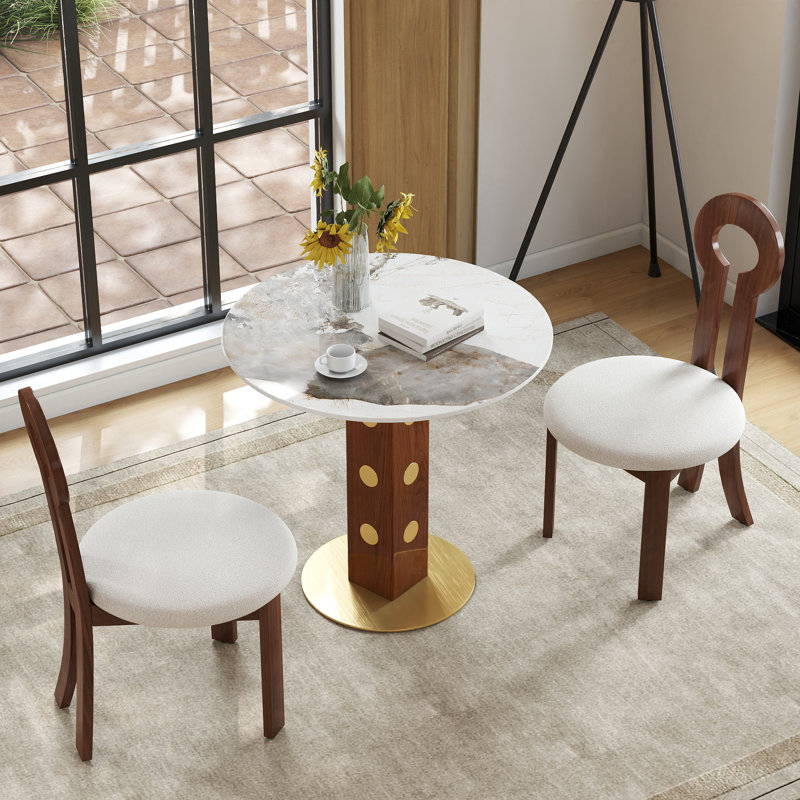 Ensemble de salle à manger 3 pièces Modern Modern, Blanc / Gris