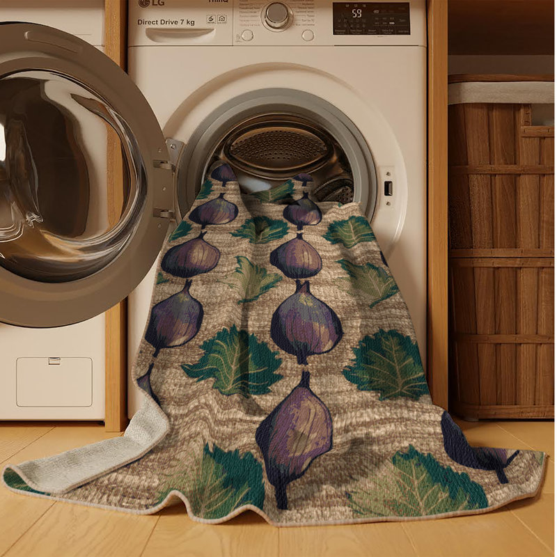  Tapis lavable à la dinde et aux fruits de la Turquie, Carré 6 pi