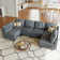 Zendajas 6 - Piece Modular U-Shape Sectional Sofa with Storage