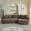Canapé modulaire surdimensionné moderne en forme de L surdimensionné, design minimaliste, canapé-lit confortable pour les salons, les appartements et les espaces de réception, aucun assemblage requis-849097338-849097317