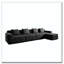 Canapé modulaire en forme de L 4 places, canapé désossé 4 places, canapé modulaire Cloud avec assise profonde, canapé modulaire moderne 4 places avec coussins décoratifs et 1 repose-pieds mobile-1059457988