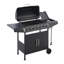 Gril à gaz propane de 576 po² de surface de cuisson avec 6 brûleurs principaux, 1 brûleur latéral et une grille de maintien au chaud pour les repas en famille. Bac à graisse de surface. Nettoyage facile.