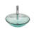 Tempered Glass Vessel Sink With Black Trim | Elegant Artisan Design For Bathrooms | Eco-friendly Above-counter Installation