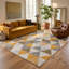 Tapis jaune à motif abstrait Ayo-869283570