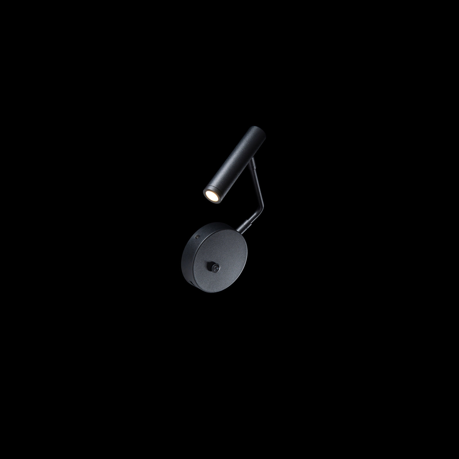 Sprig Single Light Dimmable Spotlight Sconce, Black
