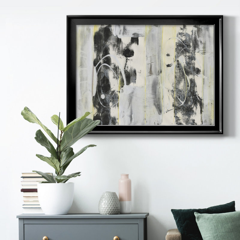Art mural, H 30,5 po x l 42,5 po x P 1 po, Cadre noir, Pas de tapis