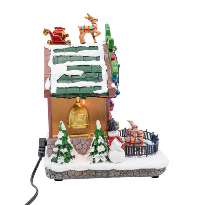 Horloge coucou des Fêtes, village animé de Noël
