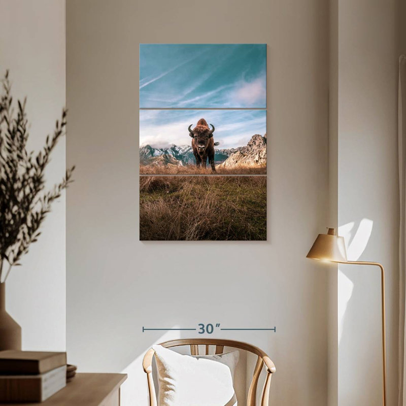 Bison, 57" H x 36" W