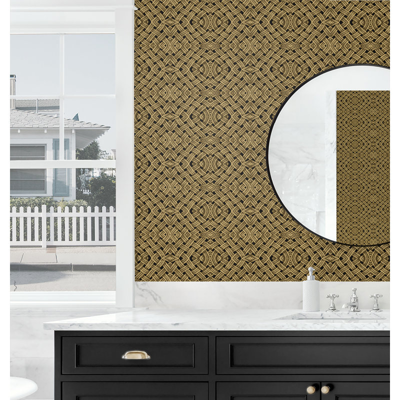 Tommy Bahama OffShore Sailor Knots  Peel and Stick Wallpaper, Noir
