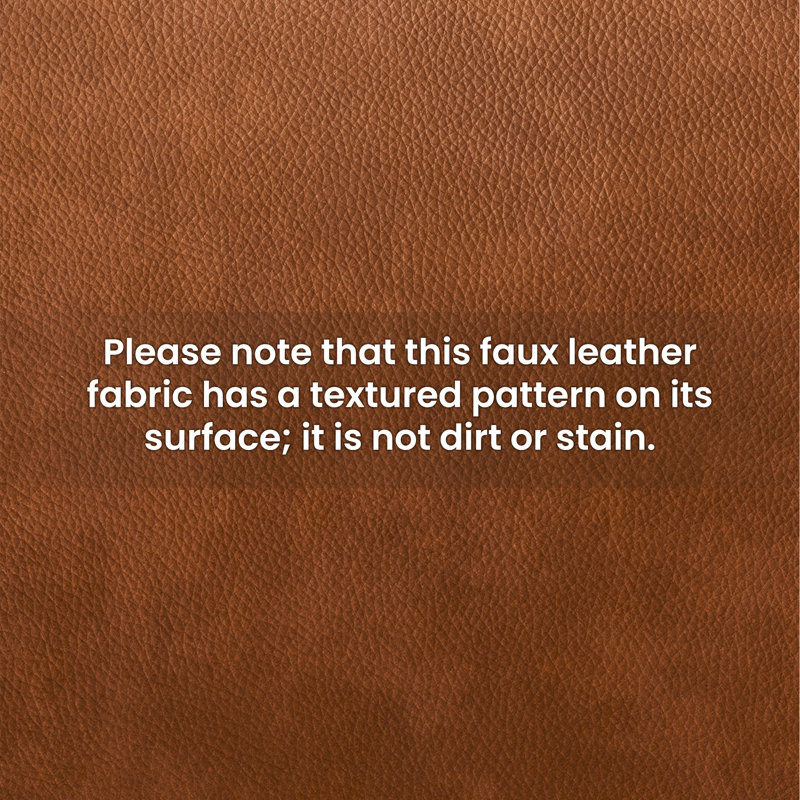  Solid Wood Upholstered Dining Chair - Ergonomic Curved Back, Comfort Fabric, Brown Faux Leather, Walnut