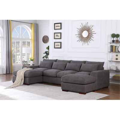 Canapé modulaire avec 2 repose-pieds Tatman