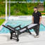 Chaise longue d'extérieur, réglable à 5 positions pour la plage avec roues et porte-gobelet-1275027489