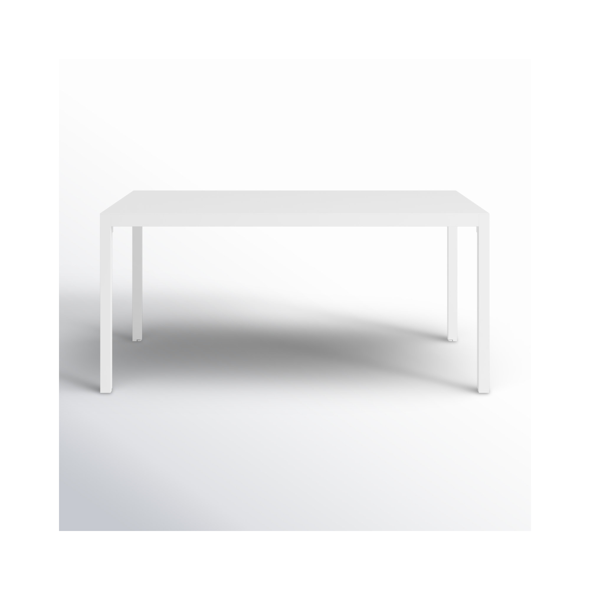 Armando Aluminum Outdoor Dining Table, White