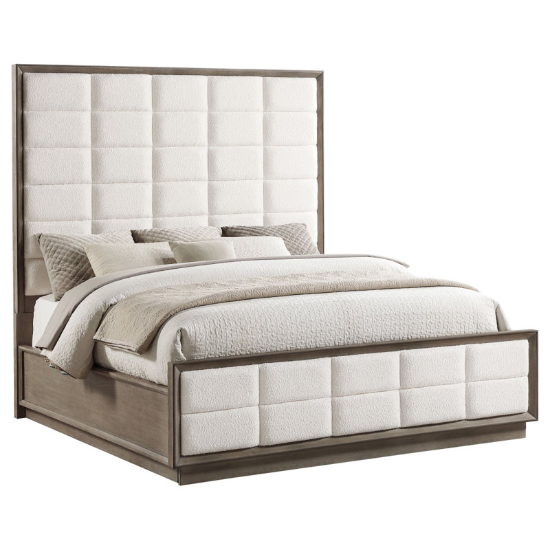 Prescott Taupe Oak Eastern Bauke Panel Bed, King