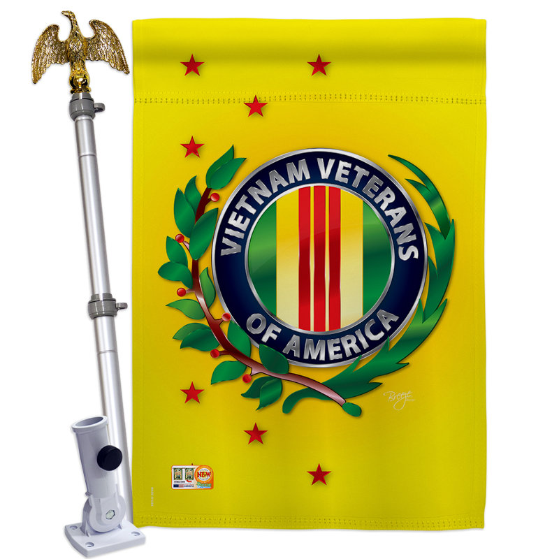 Double Sided 40'' H x 28'' W Polyester Flag Set