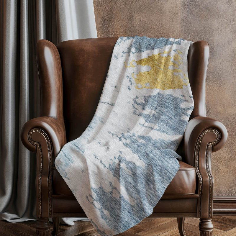 Jeté spirale Addison Sherpa ASB614, Bleu