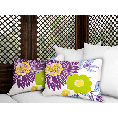 Polyester/Polyester Blend Lumbar Rectangular Indoor/Outdoor Pillow Cover & Insert