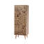 Armoire à chaussures moderne avec pieds Hornbeam, chêne Sonoma, 19,7 x 53,1 x 14,9 pouces | 100% panneau de particules enduit de mélamine, revêtement UV | Plusieurs tablettes, poignées en métal et en corde, solution de rangement murale et élégante