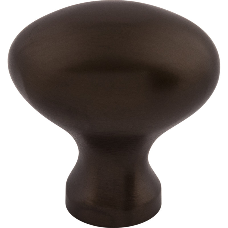 Egg 1 1/4" Length Oval Knob, Oiled Rubbed Bronze