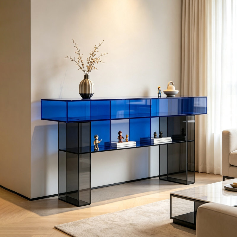 Console Colorful Art, H 29,53 po x l 62,99 po x P 11,81 po