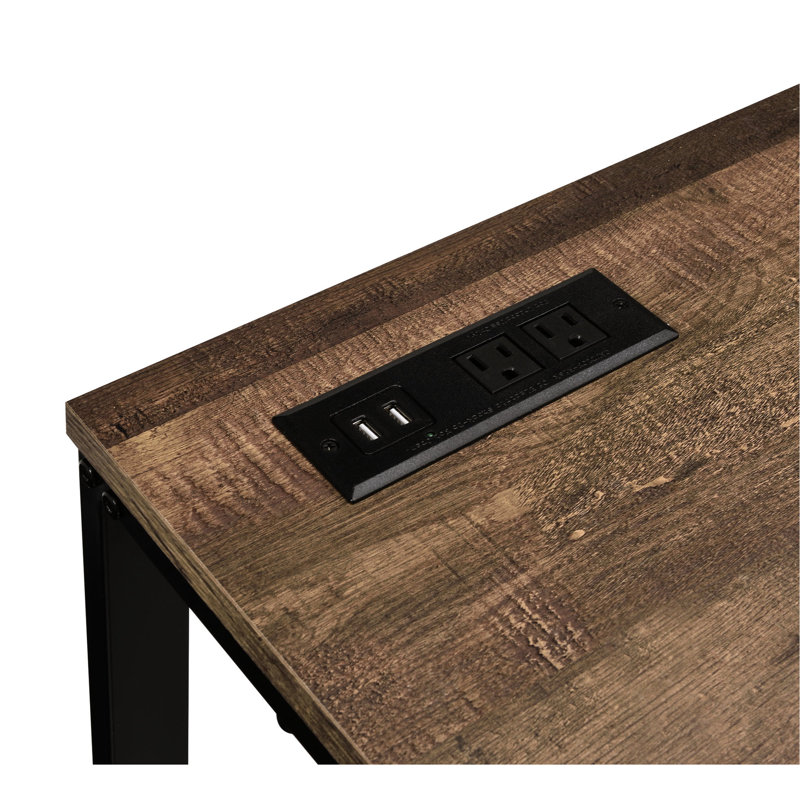 Bureau rectangulaire avec fiche - Métal en bois synthétique, base ouverte, 24 po x 47 po 30 po, poids de 32 lb pour l'emballage et rectangulaire, sans rangement, l 47 po x P 30 po, charge maximale 70 lb, base