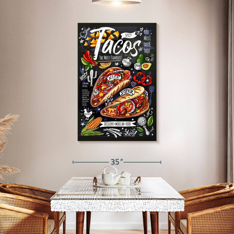 Tacos épicés Yarlin, H 48 po x l 32 po