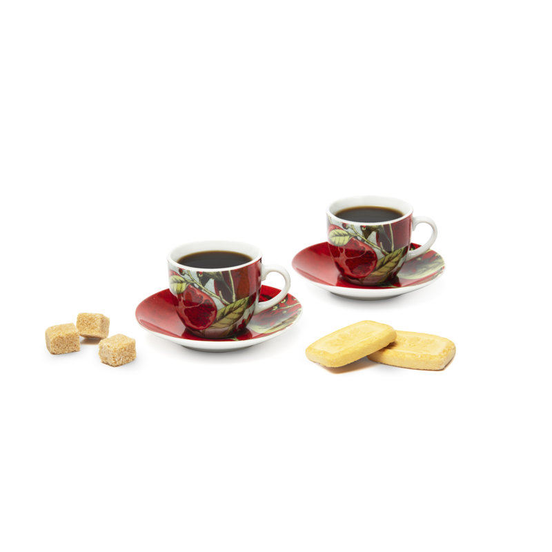 Excelsa set of 6 cups with saucers Granada porcelain 7 cl