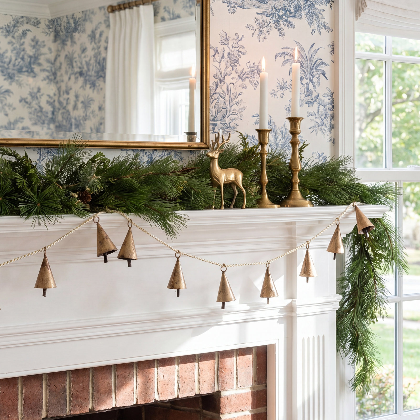 72" Metal Bell Christmas Garland