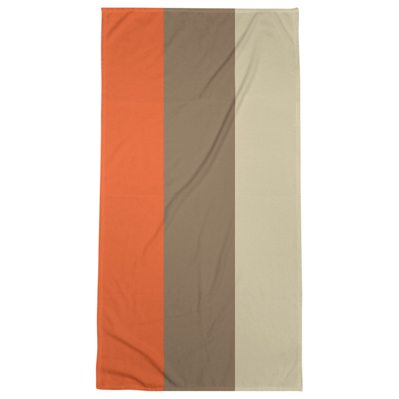 Beach Towel, Orange/Gold/Cream, Polyester/Cotton