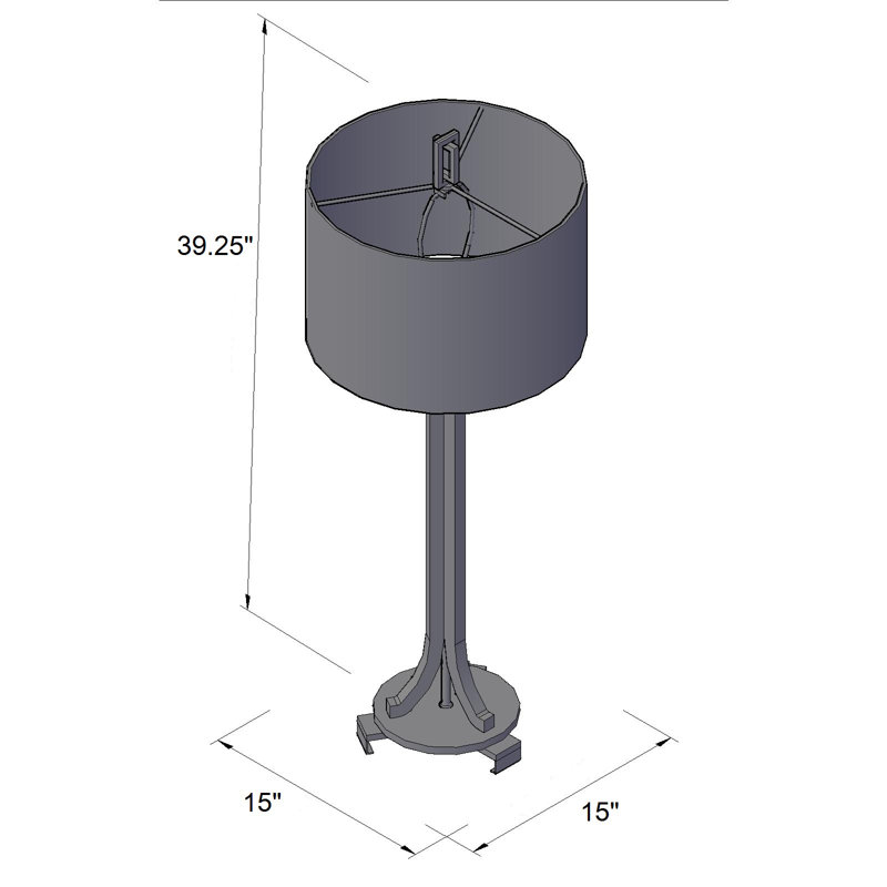 Canchola Metal Table Lamp, Silver