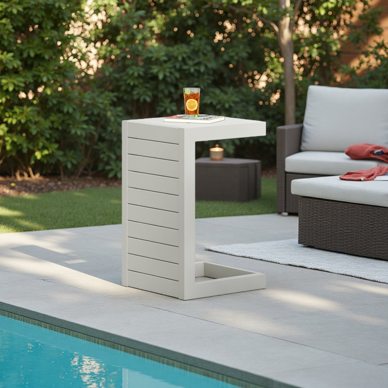 Table en forme de C, Blanc