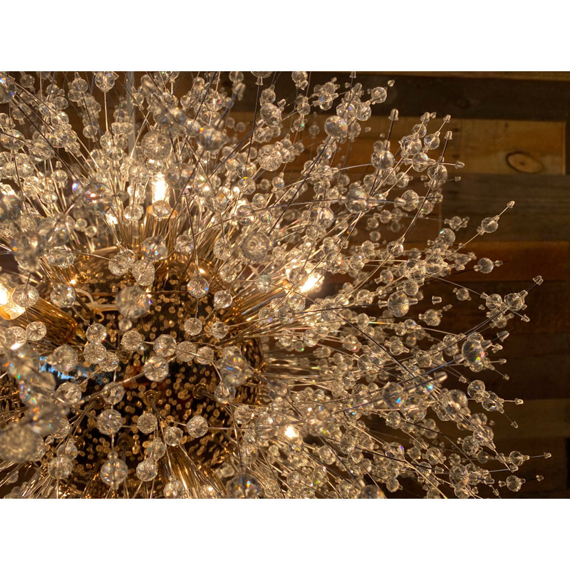 Nealy 16 - Light Dimmable Sputnik Sphere Chandelier, Gold