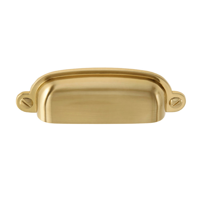 Garner 2-3/4" Satin Brass Cup/Bin Pull, Satin Brass