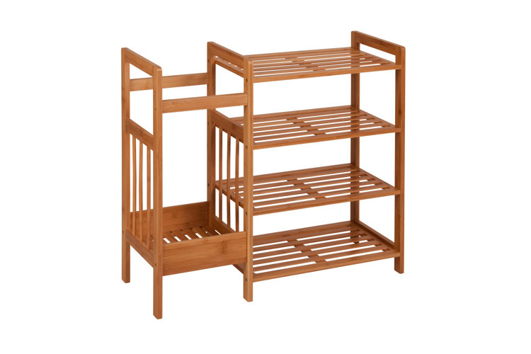 Bamboo Entryway 8 Pair Shoe Rack