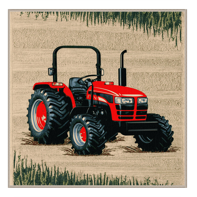 Tapis de transport brun lavable à la machine, Carré 4 pi