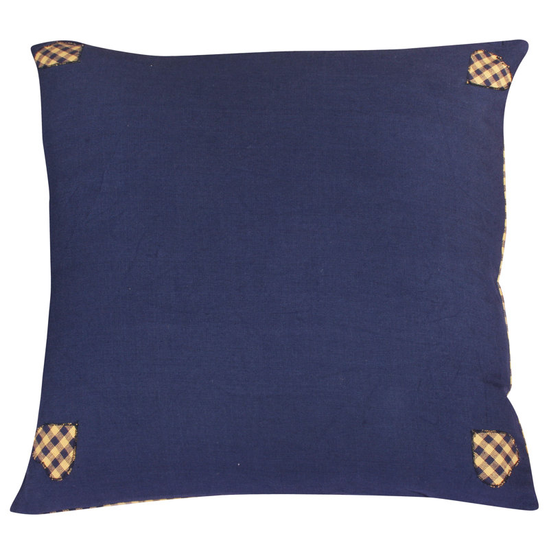 Johnnie Plaid Square Cushion, Blue
