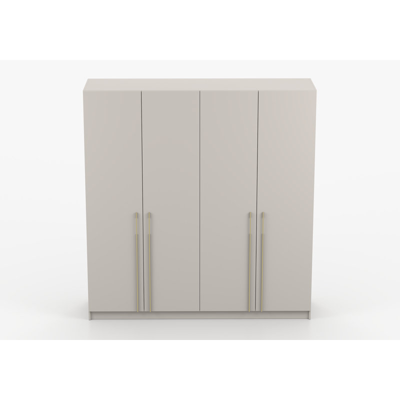 Demeta 4 Door Laminate Wardrobe, Kaszmir front/Kaszmir doors