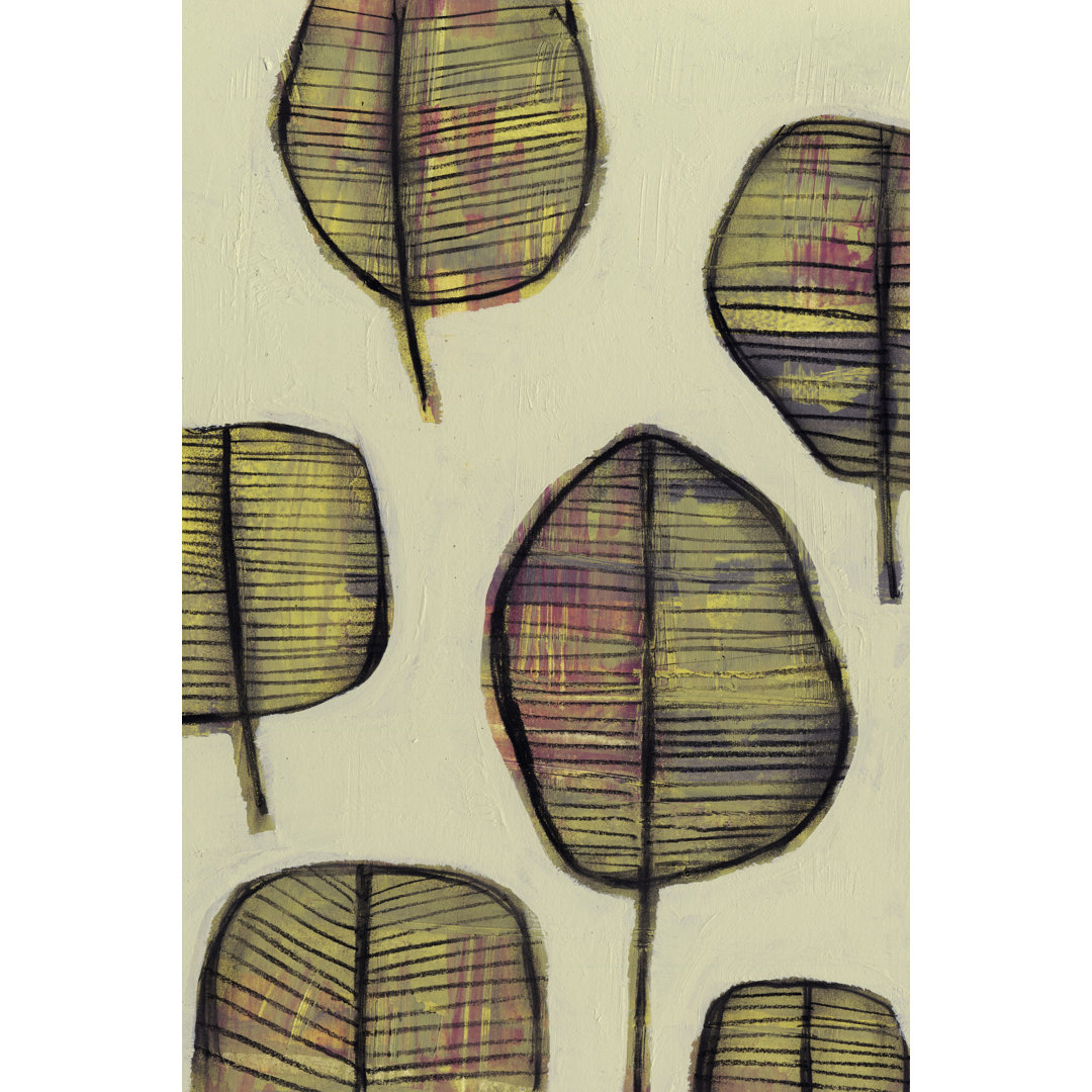 Leaflets I by Jennifer Goldberger - Wrapped Canvas Painting