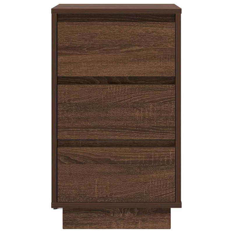 Davayah 38cm W Manufactured Wood Bedside Table, Brown Oak
