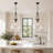 14in Modern 1 - Light Cone Glass Kitchen Pendant Light，E26 Socket