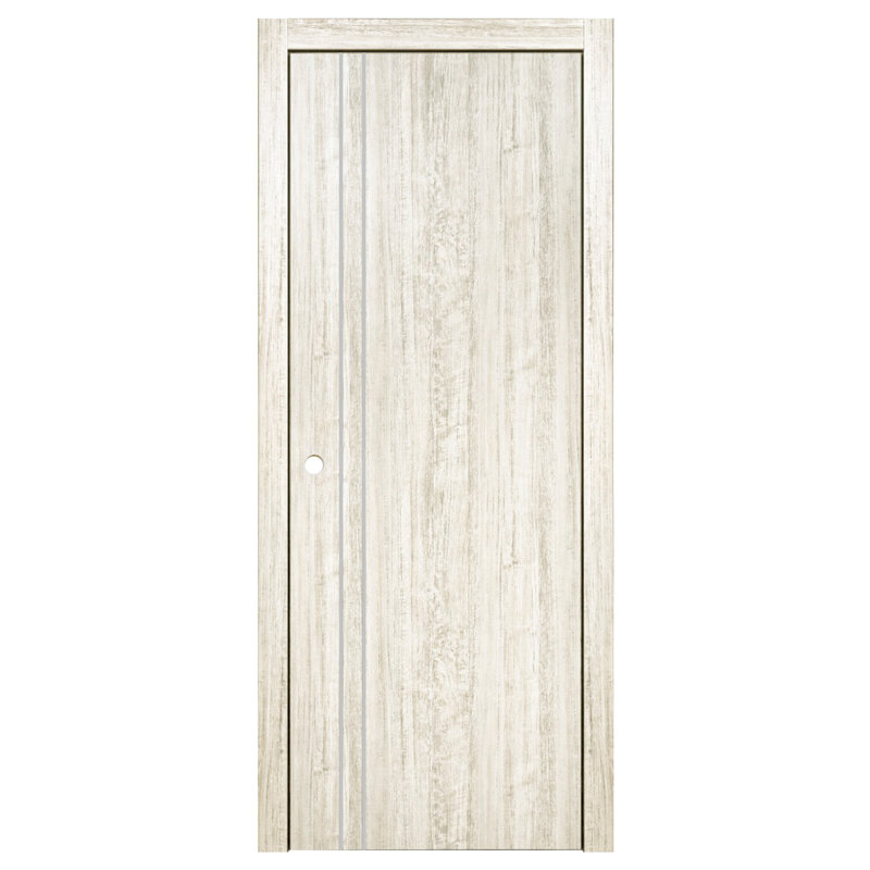 Porte intérieure stratifiée HG-002V, Bois d'aloès clair, 28 po x 96 po