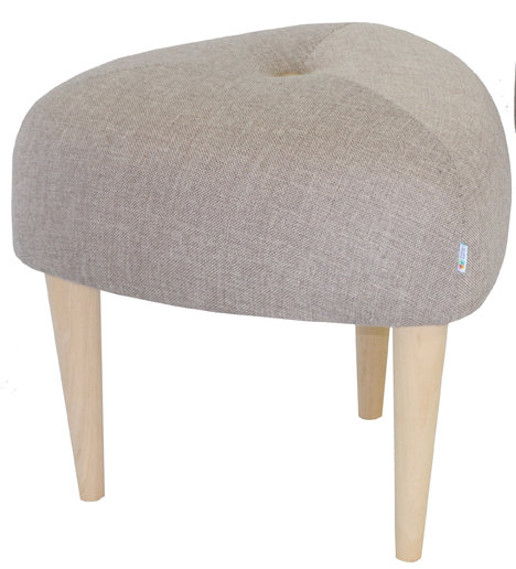 Solid + Manufactured Wood Accent Stool, Beige