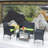 Patio Furniture Set Wicker Green 4 Pc Rattan Outdoor Patio Cushioned Seat Sofa With Cushion-604827601
