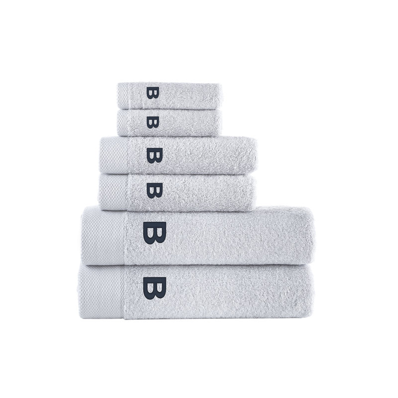 Dierks 6 pcs Towel Set, B, Silver